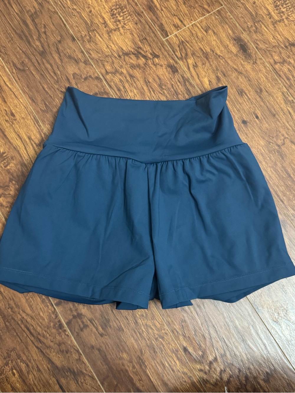 NWT Halara SoftlyZero Airy High Waisted 2-in-1 Yoga Shorts -Majolica Blue Size S